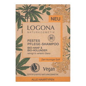 LOGONA Festes Pflege Shampoo Bio-Hanf&Bio-Holunder 